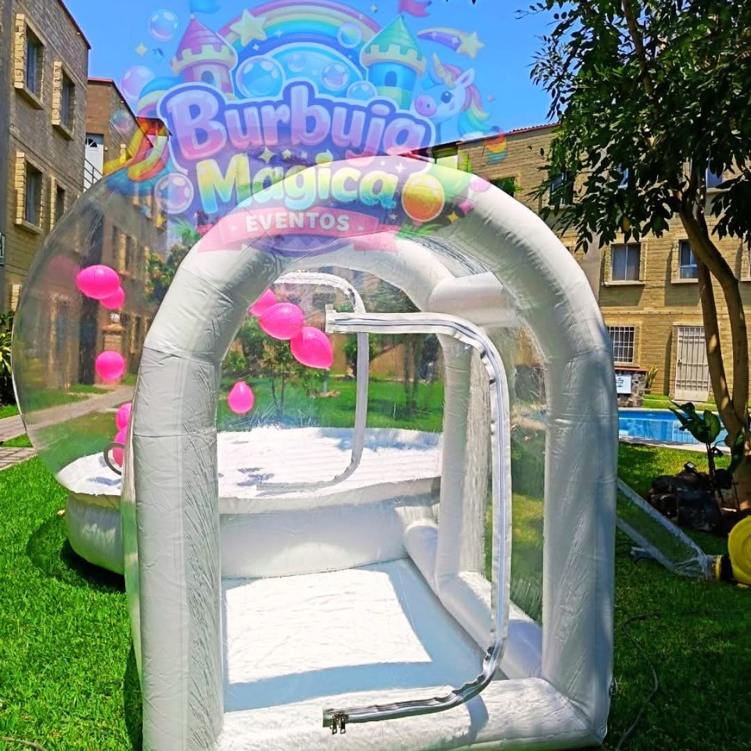 Entrada de la burbuja inflable transparente
